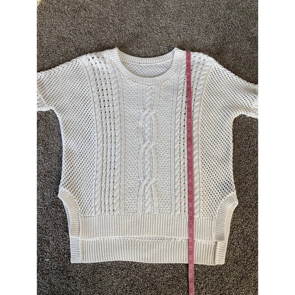Express White Cable Knit Chunky Sweater – Size Small - Picture 4 of 6